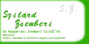 szilard zsemberi business card